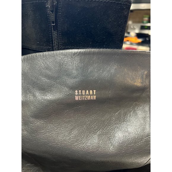 Stuart Weitzman Suede Wedge Black Boots - Size‎ 8.5 - Picture 6 of 8